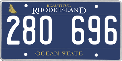 RI license plate 280696