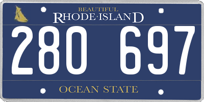 RI license plate 280697