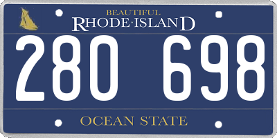 RI license plate 280698