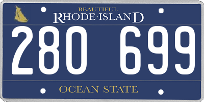 RI license plate 280699