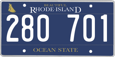 RI license plate 280701
