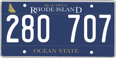 RI license plate 280707
