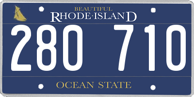 RI license plate 280710