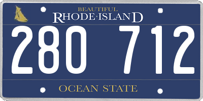RI license plate 280712