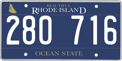 RI license plate 280716
