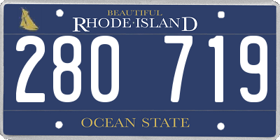 RI license plate 280719