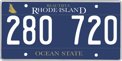 RI license plate 280720
