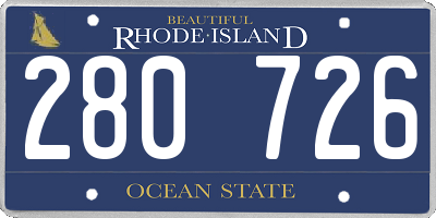 RI license plate 280726