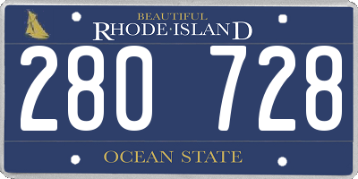RI license plate 280728