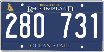 RI license plate 280731