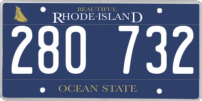 RI license plate 280732