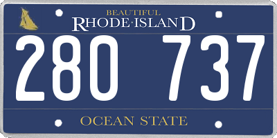 RI license plate 280737
