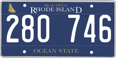 RI license plate 280746