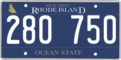 RI license plate 280750