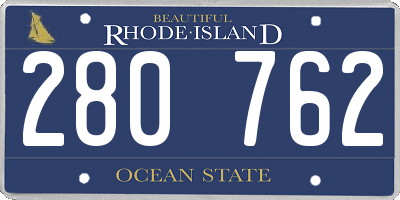 RI license plate 280762