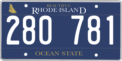 RI license plate 280781