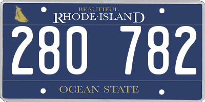 RI license plate 280782
