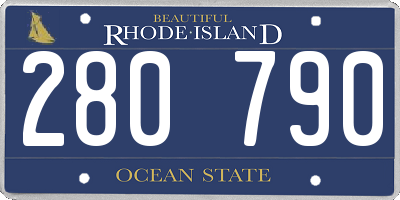 RI license plate 280790