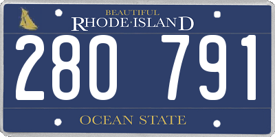 RI license plate 280791