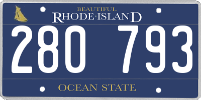 RI license plate 280793