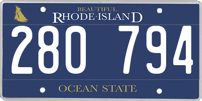 RI license plate 280794