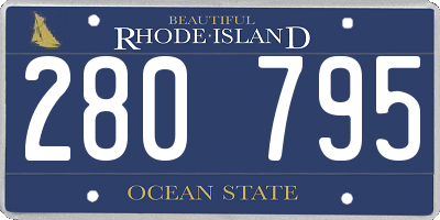RI license plate 280795