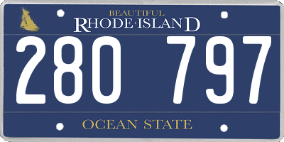 RI license plate 280797