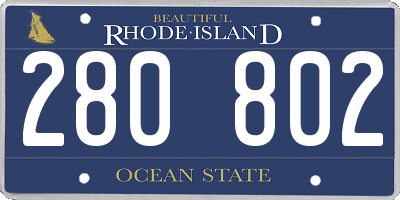 RI license plate 280802