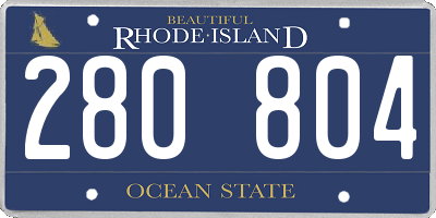RI license plate 280804