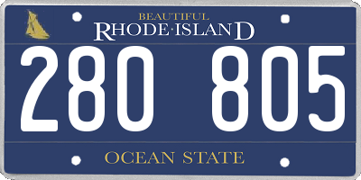 RI license plate 280805
