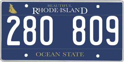 RI license plate 280809