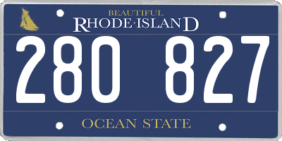 RI license plate 280827