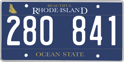 RI license plate 280841