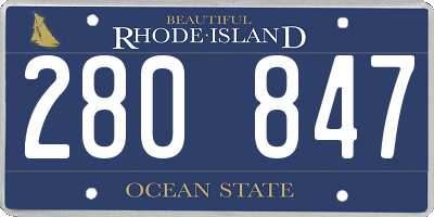 RI license plate 280847