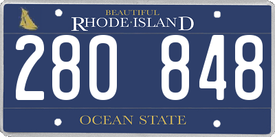RI license plate 280848