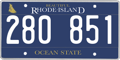 RI license plate 280851