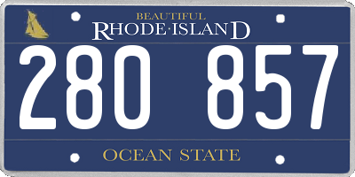 RI license plate 280857