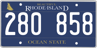 RI license plate 280858