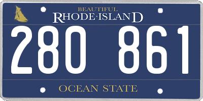 RI license plate 280861