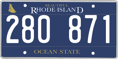 RI license plate 280871