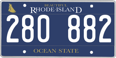 RI license plate 280882