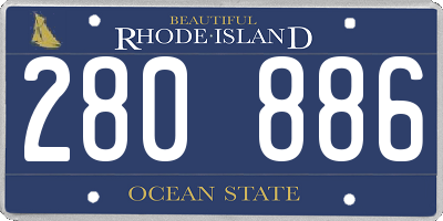 RI license plate 280886