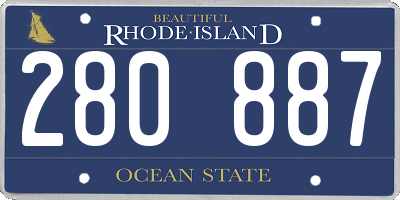 RI license plate 280887