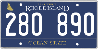 RI license plate 280890