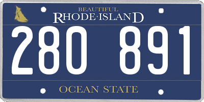 RI license plate 280891