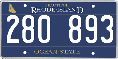 RI license plate 280893