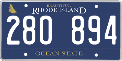 RI license plate 280894