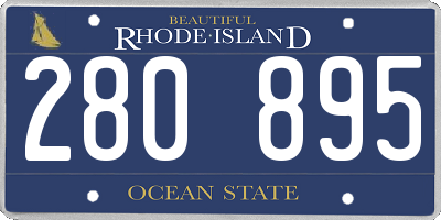 RI license plate 280895
