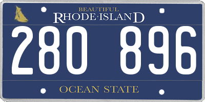 RI license plate 280896