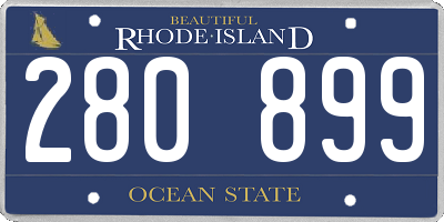 RI license plate 280899